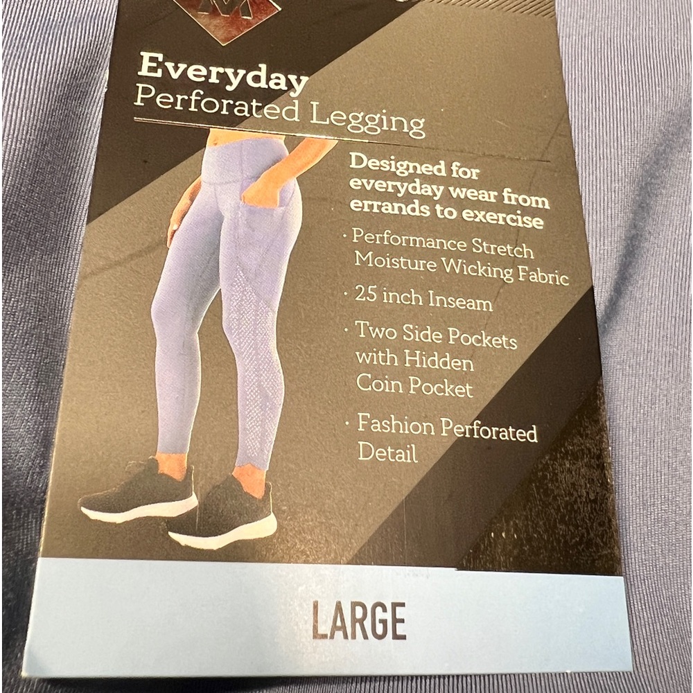 Member’s Mark Perforated Leggings, Size Large